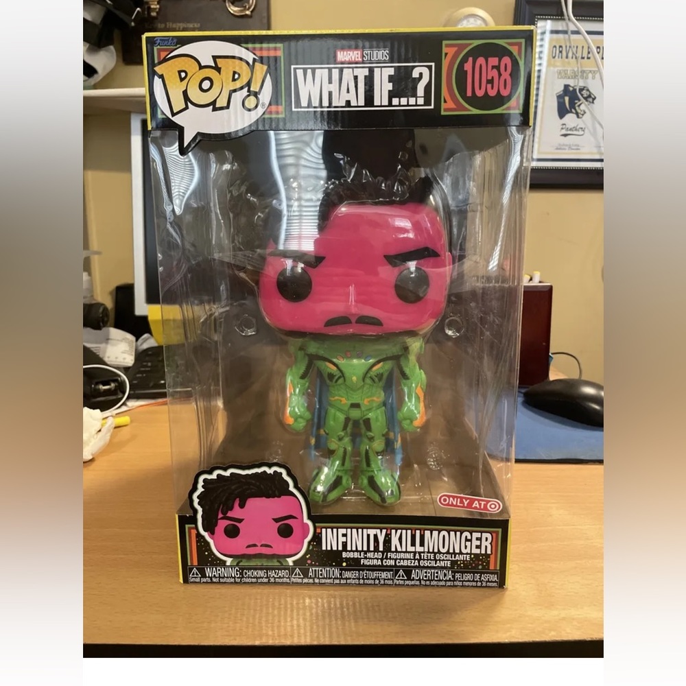 Funko POP! Jumbo What If? Killmonger Blacklight (Target Exclusive) Marvel